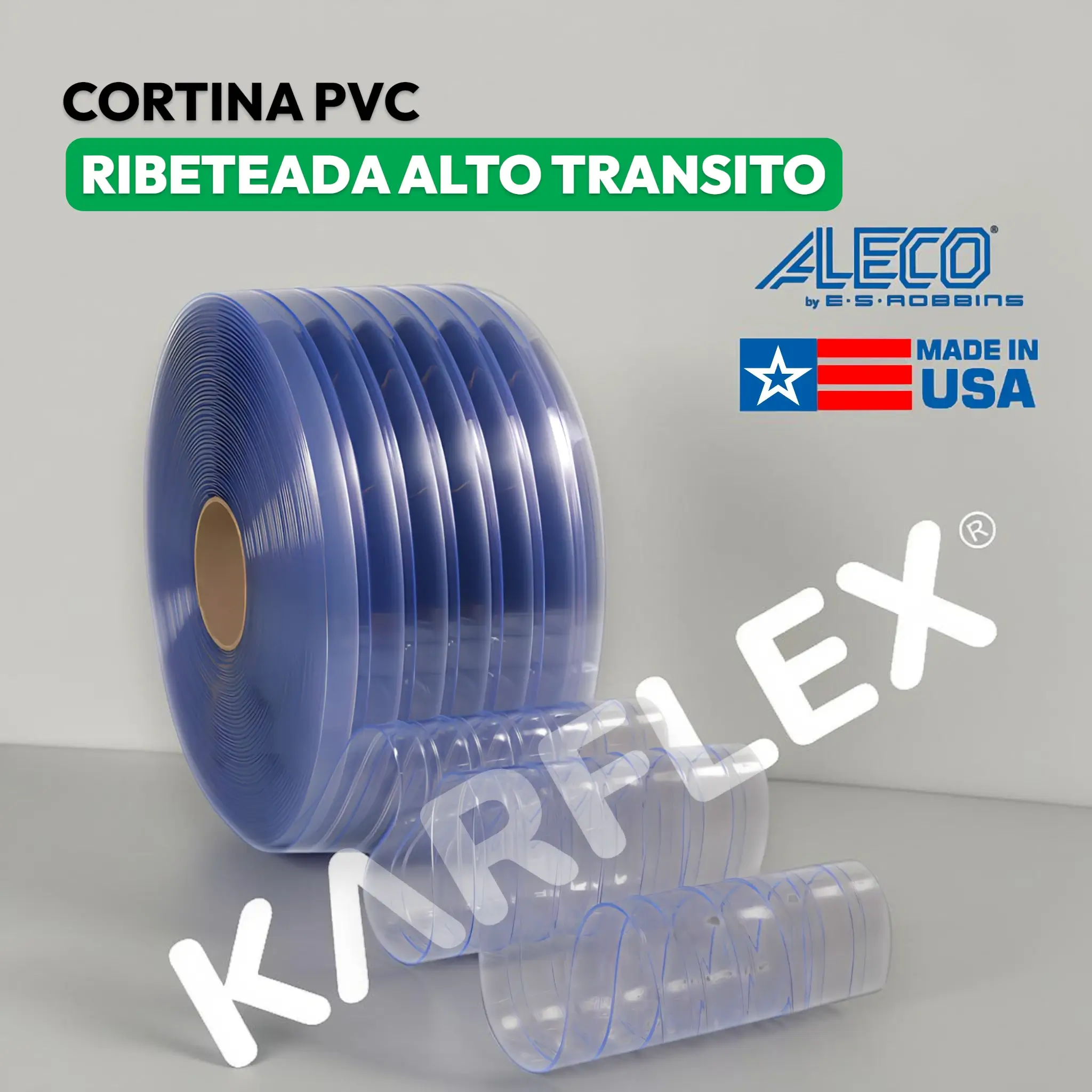 cortina industrial pvc ribeteada