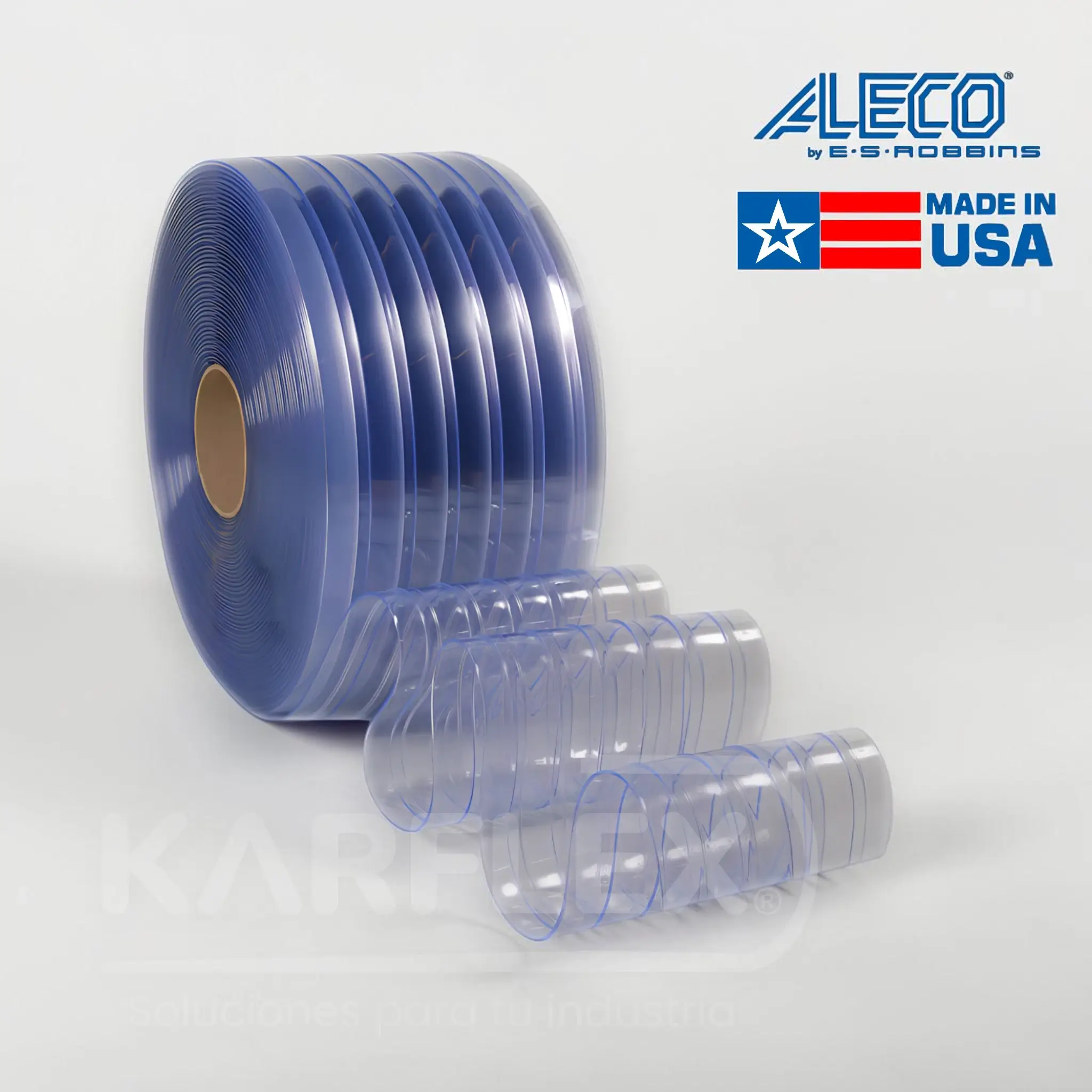 cortina industrial pvc ribeteada