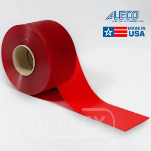 cortina industrial pvc rojo