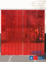 cortina pvc rojo para señalización