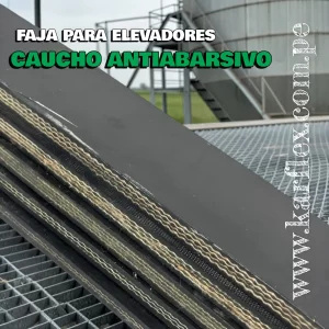 faja caucho antiabrasivo para elevadores